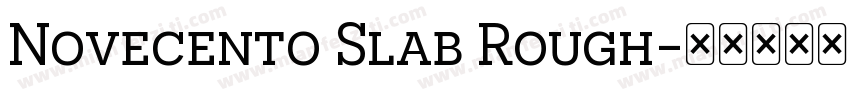 Novecento Slab Rough字体转换